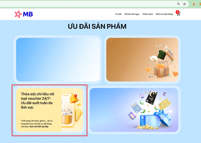 Các chương trình uwud dãi được cập nhật liên tục trên website chính thức của thẻ Be The Sky